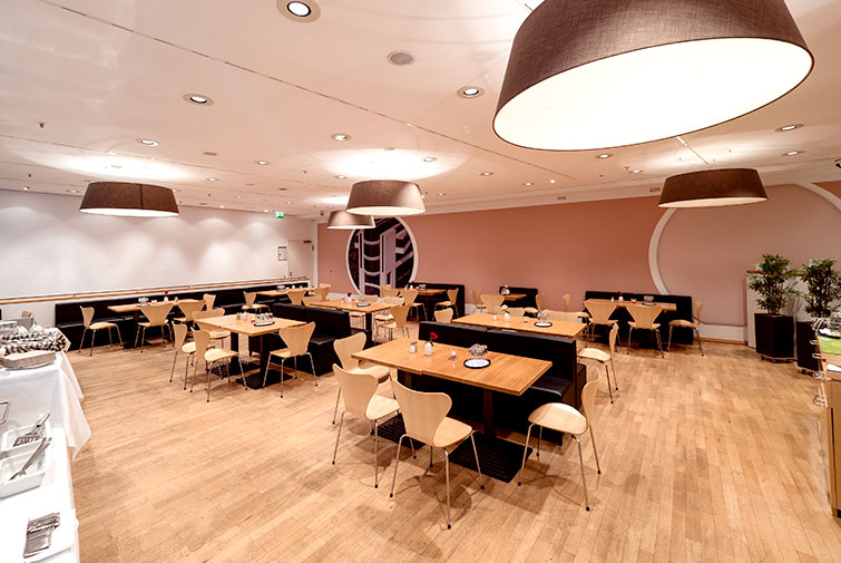 WillyBrandtHaus Läden Willy's Bistro, Buchhandlung und